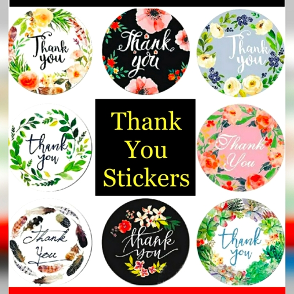 🔥200 "THANK YOU" STICKERS - Picture 1 of 2